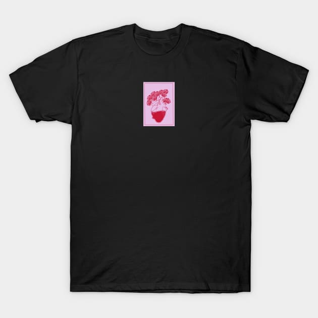 Self Love Heart Vase T-Shirt by Cosmic Latte